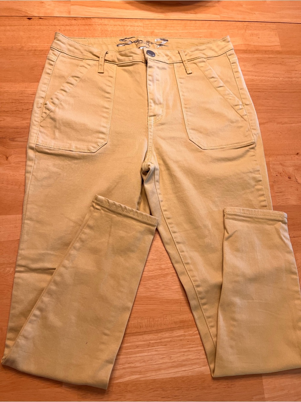 Seven7 Jeans High-Rise Utility Cargo Women's in Mustard Yellow